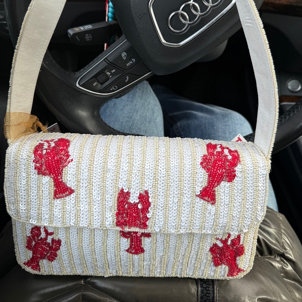 LOBSTER SEQUIN BAG